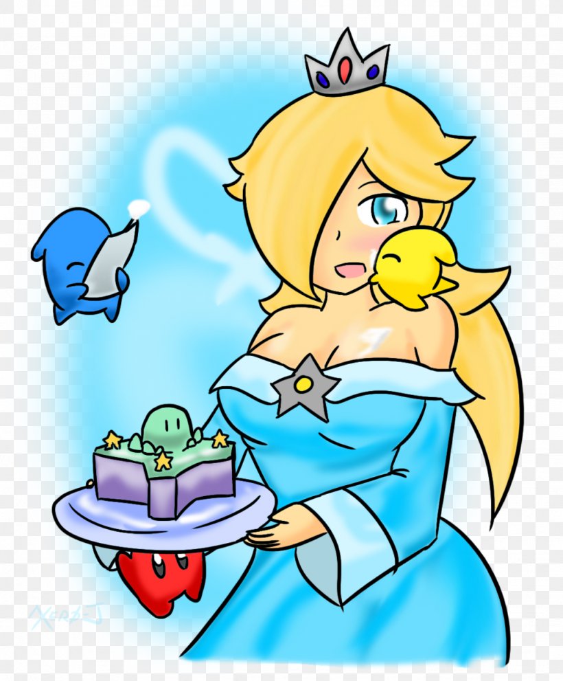 Rosalina Princess Peach Fan Art, PNG, 1024x1238px, Watercolor, Cartoon, Flower, Frame, Heart Download Free