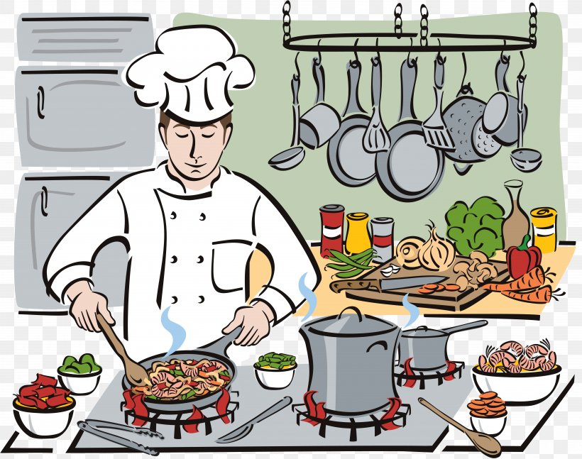Chef Cooking Cartoon Clip Art, PNG, 5582x4405px, Chef, Cartoon, Cook, Cooking, Cookware And Bakeware Download Free