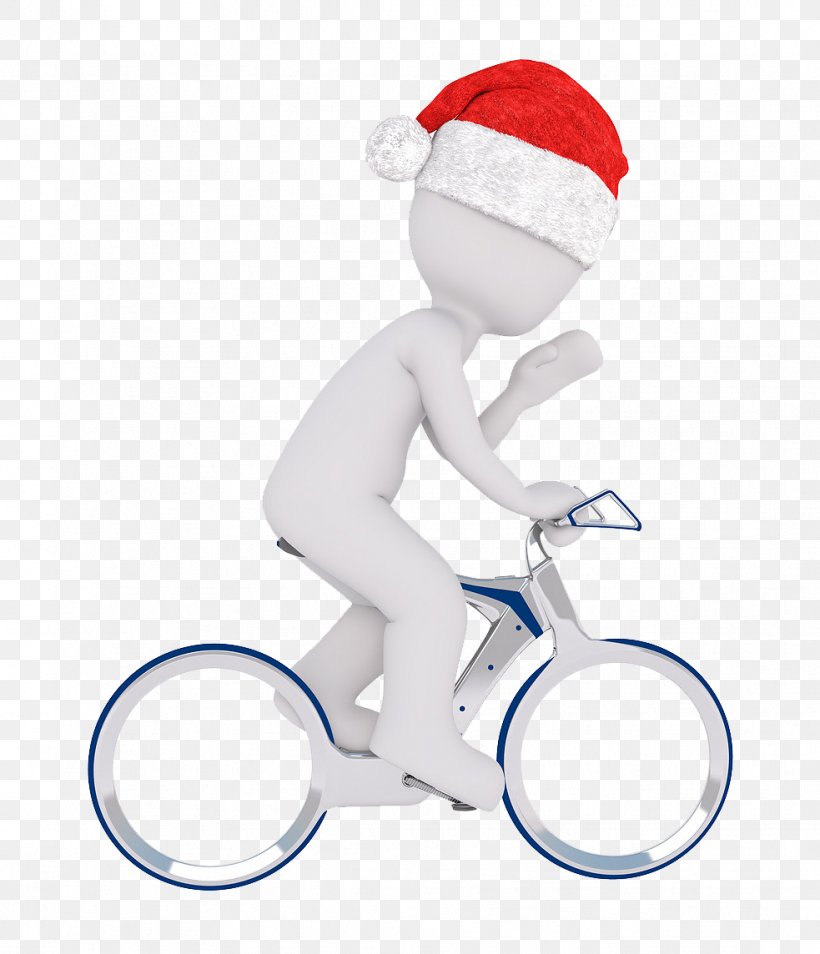 Santa Claus Stock Photography Three-dimensional Space Bicycle Illustration, PNG, 983x1144px, Cycling, Bicycle, Bicycle Accessory, Bicycle Frame, Bicycle Helmets Download Free