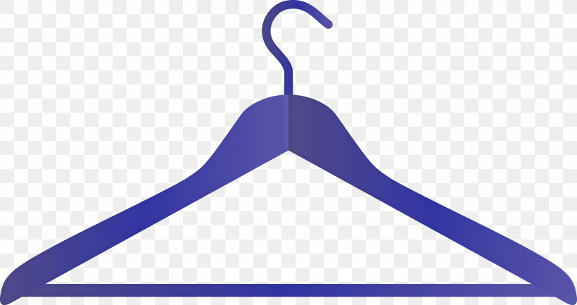 Clothes Hanger Cobalt Blue Electric Blue Line Logo, PNG, 2999x1585px, Clothes Hanger, Cobalt Blue, Electric Blue, Line, Logo Download Free