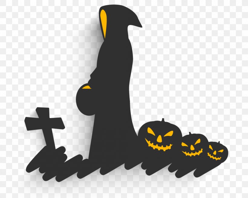 Halloween Illustration Ghost Jack-o'-lantern Party, PNG, 1000x800px, Halloween, Bird, Flightless Bird, Ghost, Haunted Attraction Download Free