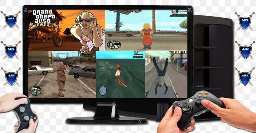 Grand Theft Auto: San Andreas Grand Theft Auto V Video Rockstar Games Personal Computer, PNG, 1500x780px, Grand Theft Auto San Andreas, Computer Monitor, Computer Monitors, Display Device, Electronic Device Download Free