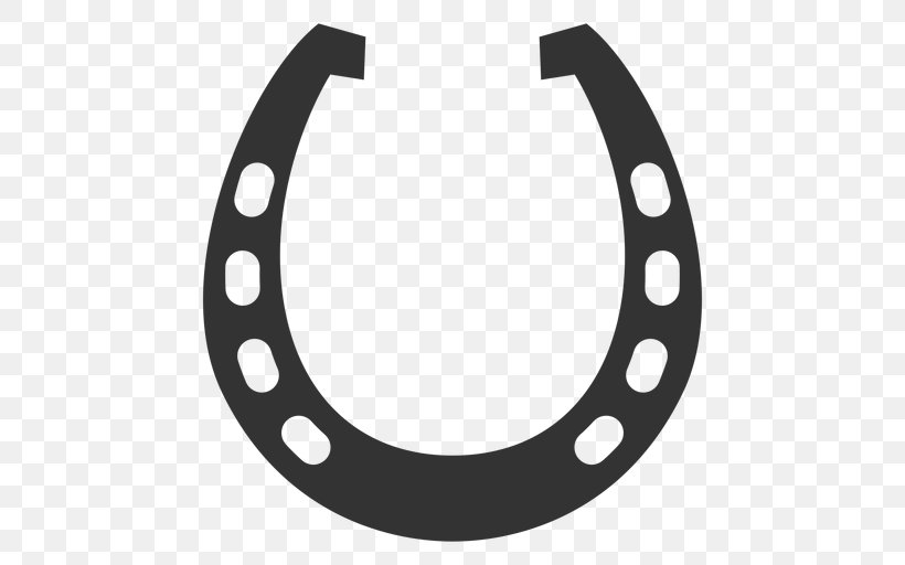 Horseshoe Silhouette Clip Art, PNG, 512x512px, Horse, Auto Part, Black And White, Drawing, Equestrian Download Free