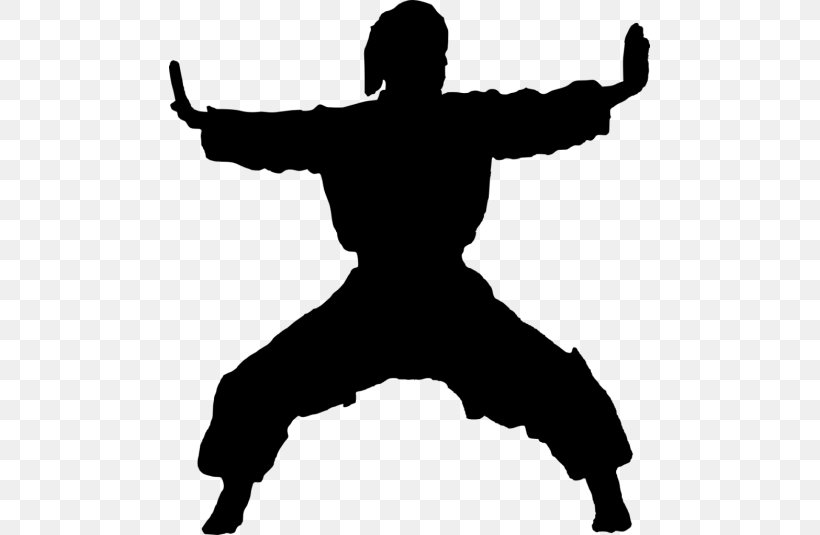 Karate Martial Arts Silhouette, PNG, 481x535px, Karate, Arm, Black And White, Budo, Joint Download Free