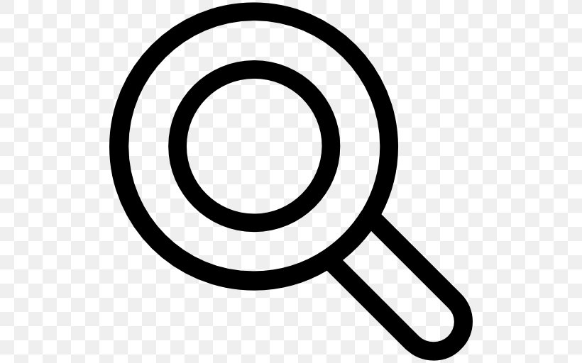 Magnifying Glass Zoom Lens Clip Art, PNG, 512x512px, Magnifying Glass, Area, Black And White, Glass, Magnifier Download Free