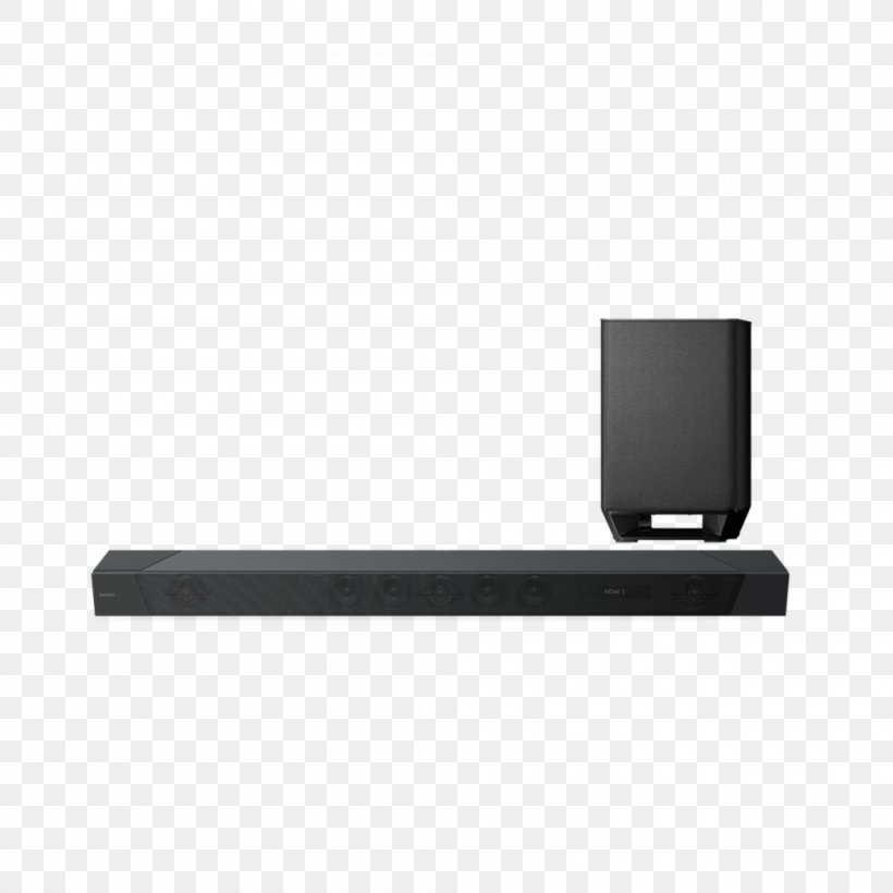 Soundbar Home Theater Systems Sony Corporation Surround Sound Subwoofer, PNG, 1000x1000px, Soundbar, Bluetooth, Dolby Atmos, Dts, Electronics Download Free