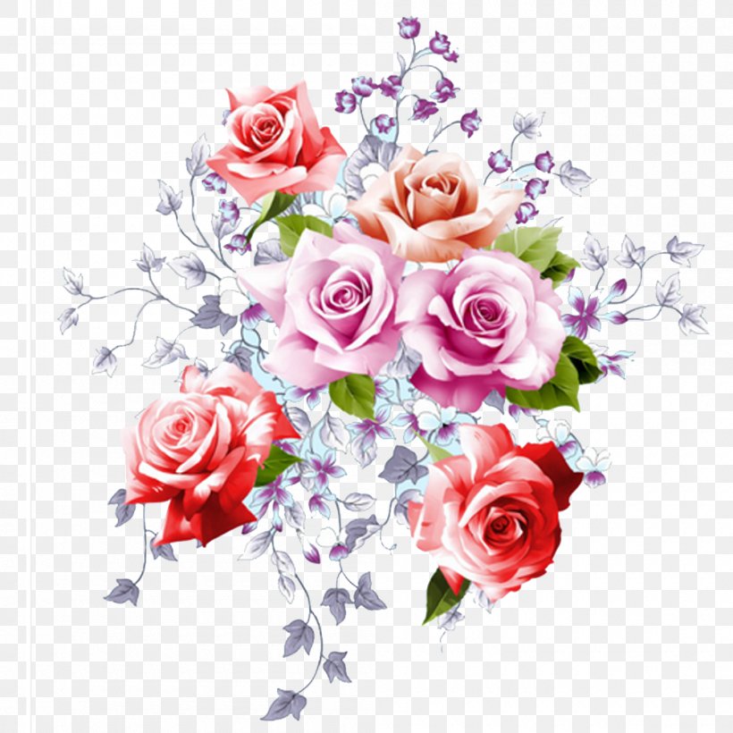 Flower Illustration, PNG, 1000x1000px, Flower, Artificial Flower, Cover Art, Cut Flowers, Flora Download Free