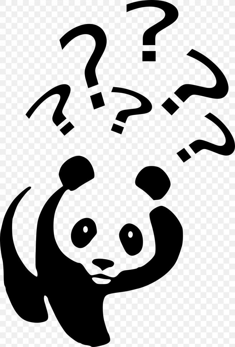Giant Panda Question Mark Clip Art, PNG, 1624x2400px, Giant Panda, Artwork, Black, Black And White, Carnivoran Download Free