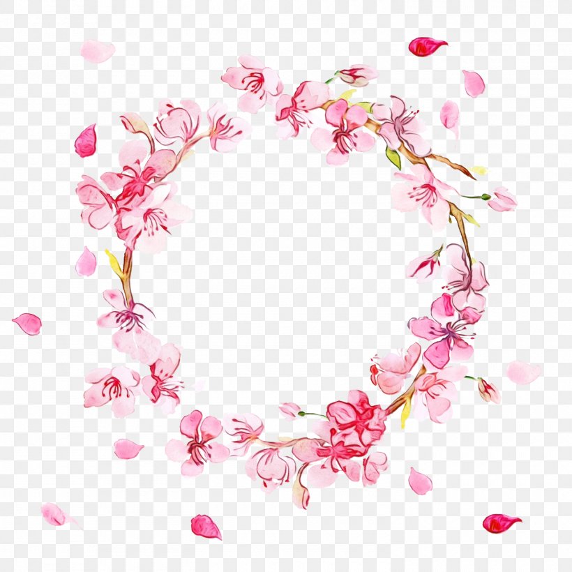 Heart Pink Heart Spring Font, PNG, 1500x1500px, Watercolor, Blossom, Flower, Heart, Paint Download Free
