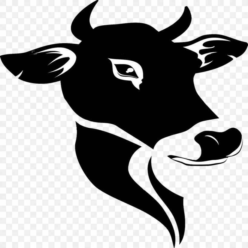 Cattle Logo Clip Art, PNG, 1024x1024px, Cattle, Artwork, Black, Black And White, Bull Download Free