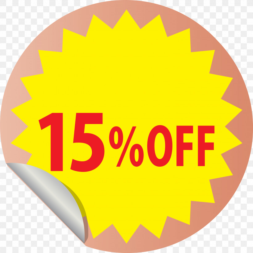 Discount Tag With 15% Off Discount Tag Discount Label, PNG, 3000x3000px, Discount Tag With 15 Off, Area, Discount Label, Discount Tag, Discounts And Allowances Download Free