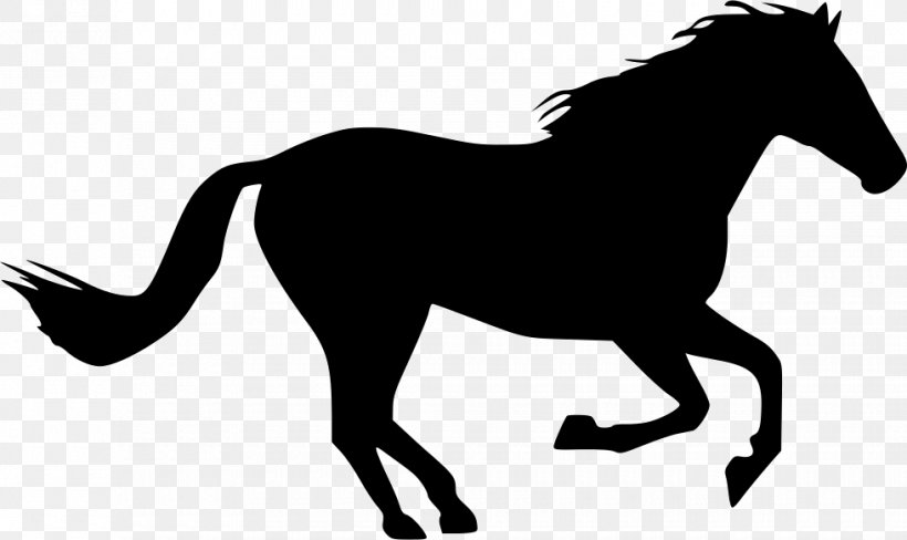 Horse Gallop Silhouette Clip Art, PNG, 980x584px, Horse, Black And White, Bridle, Colt, English Riding Download Free