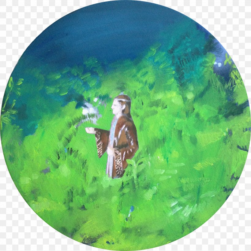 Elrond Rivendell Oil Painting, PNG, 2120x2124px, Elrond, Animal, Canvas, Grass, Logo Download Free