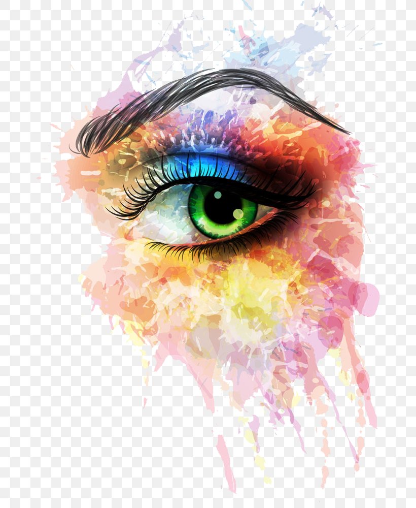 Eye Drawing Quotation Illustration, PNG, 689x1000px, Watercolor, Cartoon, Flower, Frame, Heart Download Free