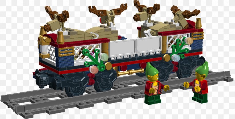 winter village train lego