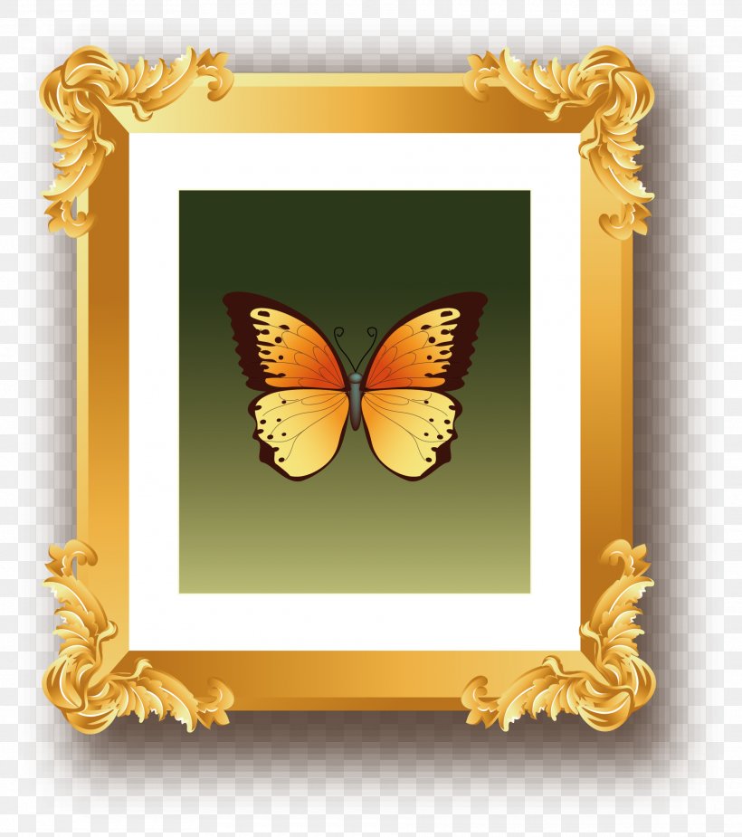 Picture Frame Monarch Butterfly Painting, PNG, 1920x2166px, Picture Frame, Brush Footed Butterfly, Butterfly, Designer, Insect Download Free