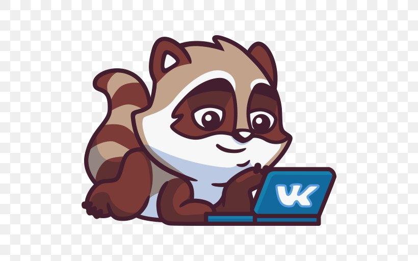 Raccoons VKontakte Sticker Telegram Clip Art, PNG, 512x512px, Raccoons, Bear, Carnivoran, Cartoon, Cat Download Free