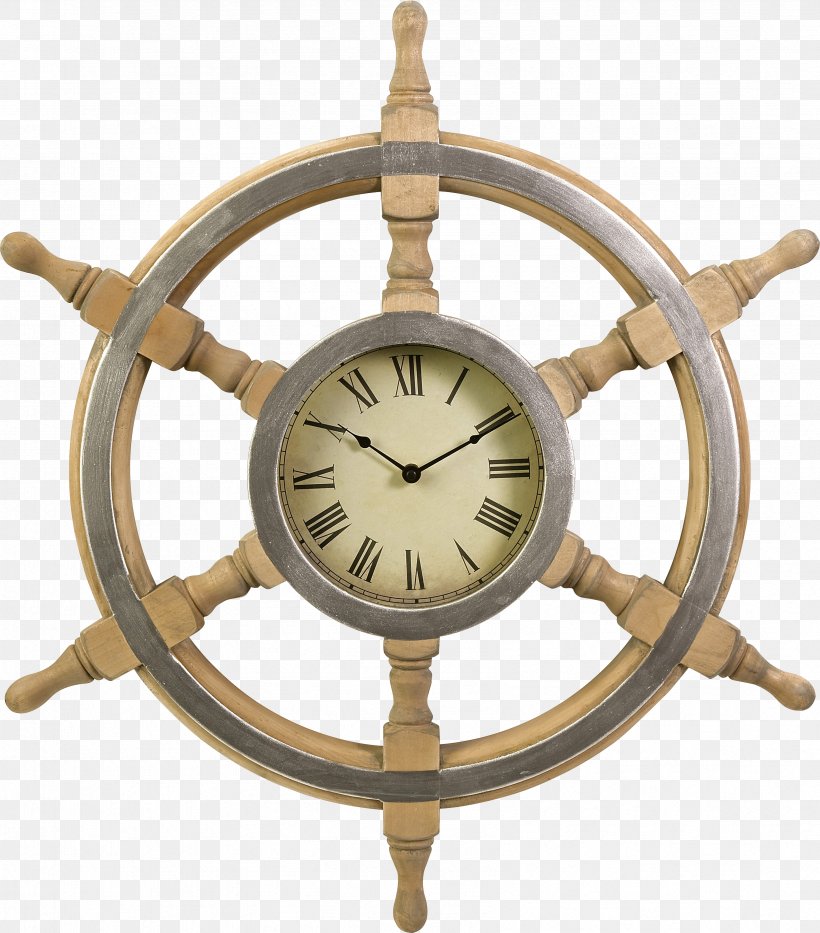 Ship's Wheel Clock Wood Wall, PNG, 3372x3838px, Ship S Wheel, Anchor, Antique, Brass, Clock Download Free