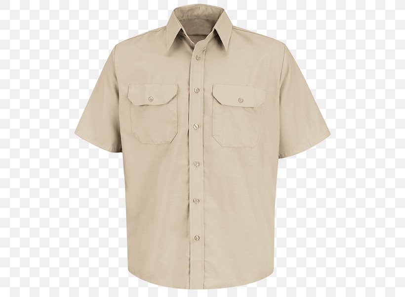 T-shirt Sleeve Red Kap Men's Industrial Work Shirt SP24 Uniform, PNG, 600x600px, Tshirt, Beige, Button, Clothing, Dress Download Free