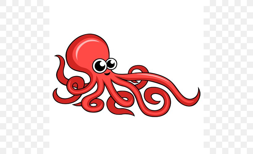 Octopus Cartoon Drawing Animation Clip Art, PNG, 500x500px, Watercolor, Cartoon, Flower, Frame, Heart Download Free