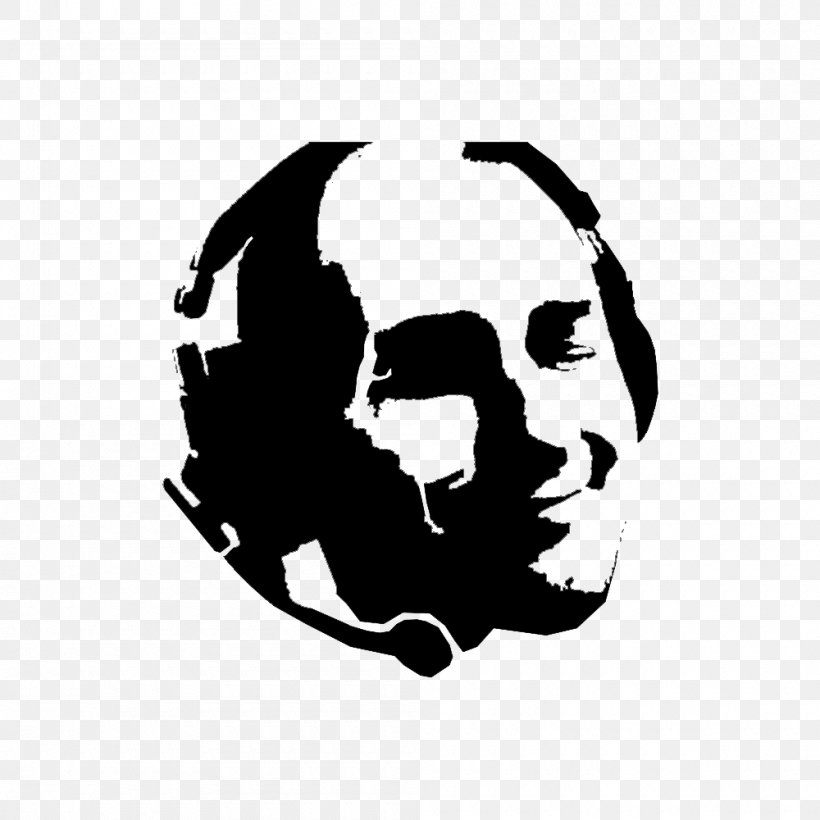 Stencil Logo Art Silhouette, PNG, 1000x1000px, Stencil, Art, Audio, Black, Black And White Download Free