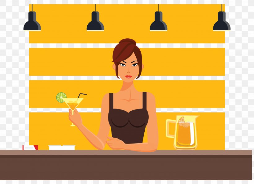 Cocktail Bar Illustration, PNG, 5879x4268px, Cocktail, Bar, Cartoon, Happiness, Human Behavior Download Free