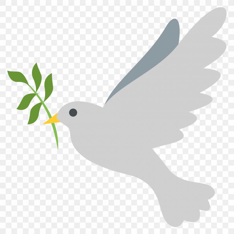 Columbidae Emoji Doves As Symbols Emoticon, PNG, 2000x2000px, Columbidae, Beak, Bird, Branch, Doves As Symbols Download Free