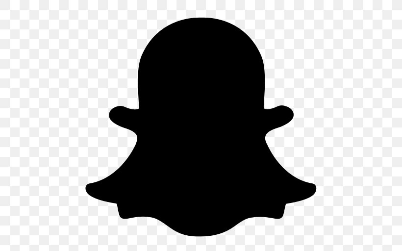Social Media Snapchat Logo, PNG, 512x512px, Social Media, Black, Black And White, Head, Logo Download Free