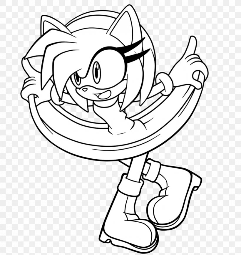 Sonic The Hedgehog Amy Rose Line Art Metal Sonic Drawing, PNG, 900x951px, Watercolor, Cartoon, Flower, Frame, Heart Download Free