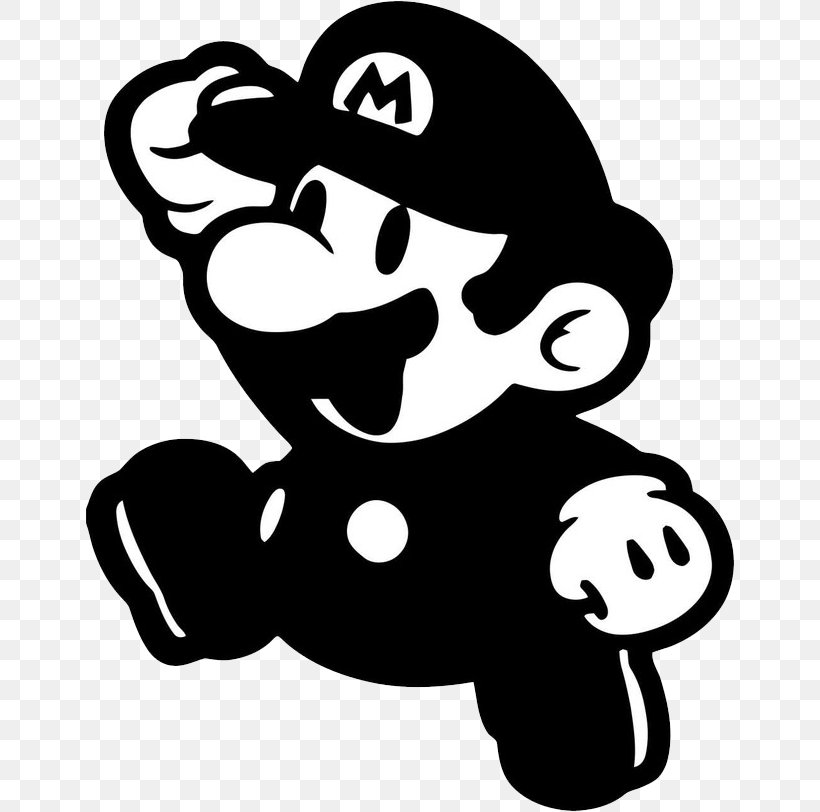 Super Mario Bros. Super Paper Mario, PNG, 650x812px, Super Mario Bros, Art, Artwork, Black, Black And White Download Free