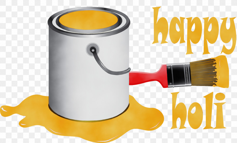 Yellow Mug Material Property, PNG, 3000x1815px, Holi, Happy Holi, Material Property, Mug, Paint Download Free