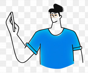 Holding Phone PNG