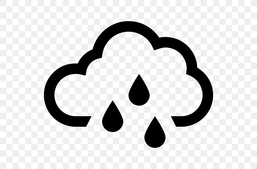 Rain Weather Symbol Cloud, PNG, 540x540px, Rain, Area, Black, Black And White, Climate Download Free