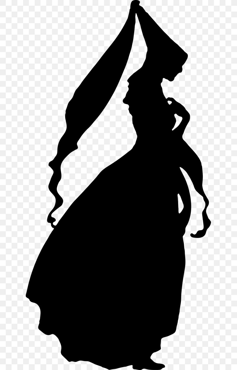Silhouette Fashion Clip Art, PNG, 641x1280px, Silhouette, Art, Artwork, Black And White, Costume Download Free