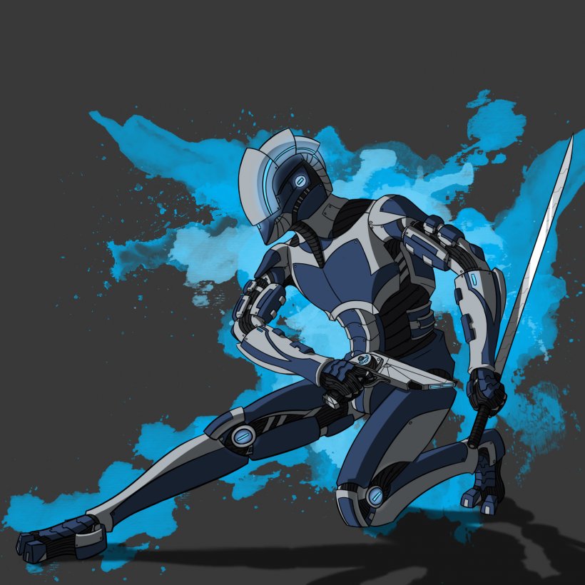 The Cyber Shinobi Ninja Science Fiction Cyborg DeviantArt, PNG, 1500x1500px, Ninja, Art, Blue, Buoyancy Compensator, Cyberpunk Download Free