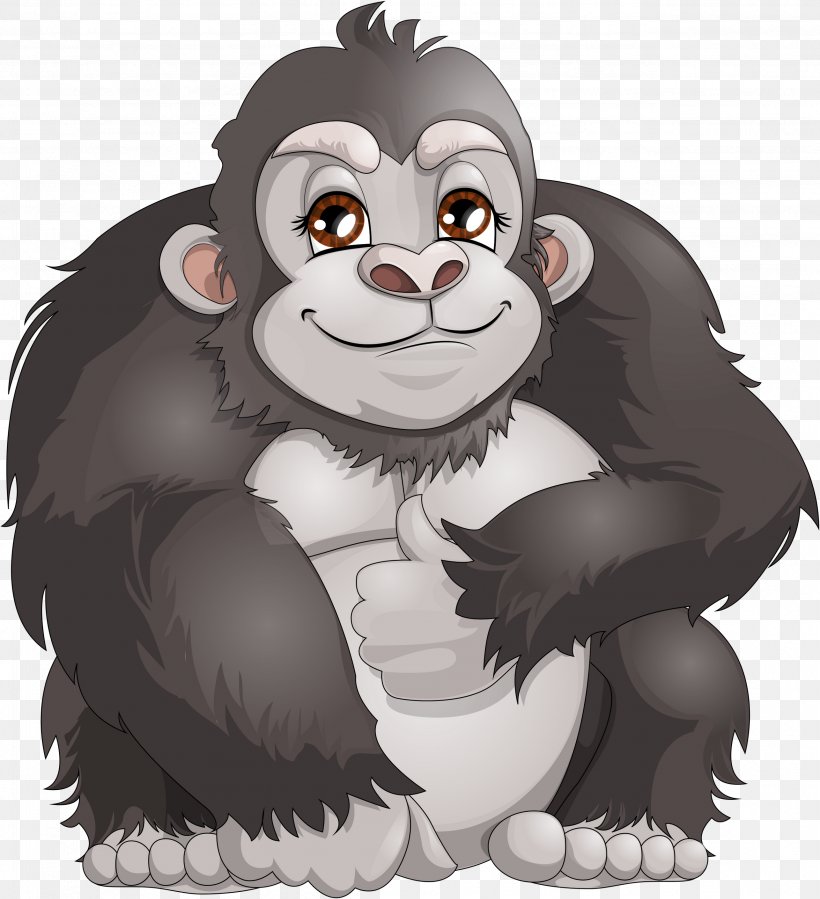 Western Gorilla Ape Chimpanzee Monkey Clip Art, PNG, 2571x2821px, Western Gorilla, Ape, Bear, Carnivoran, Cartoon Download Free