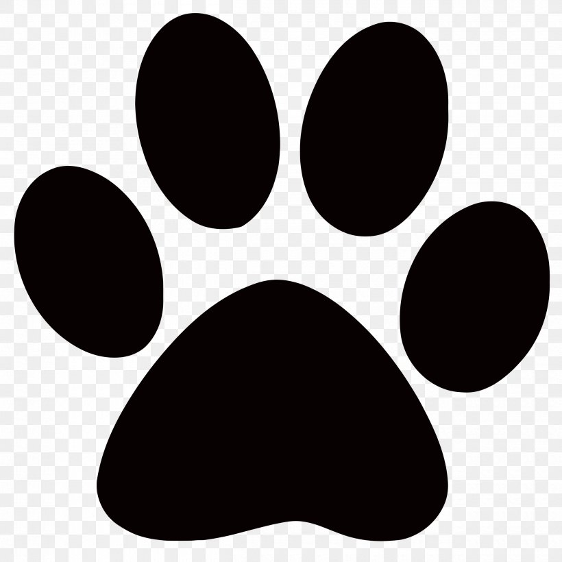 Dog Paw Panther Clip Art, PNG, 2500x2500px, Dog, Black, Black And White, Cougar, Drawing Download Free