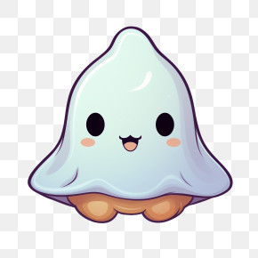 Ghost - Cute Cartoon Ghost PNG