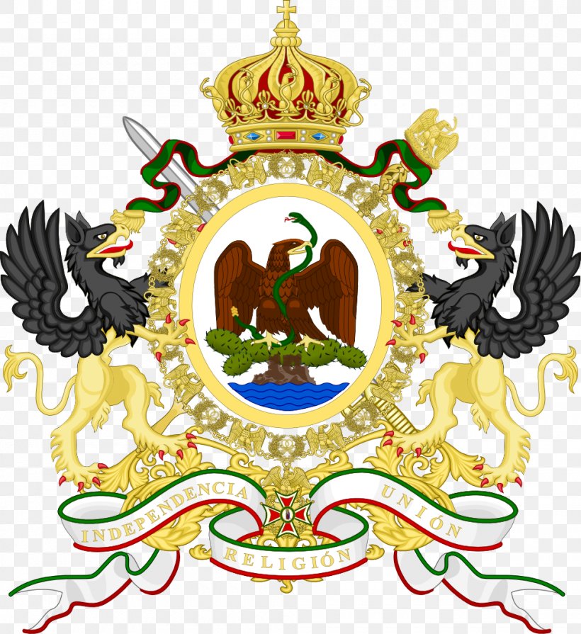 Second Mexican Empire Flag Of Mexico First Mexican Empire Second French Empire, PNG, 1000x1092px, Second Mexican Empire, Artwork, Coat Of Arms Of Mexico, Crest, Empire Download Free