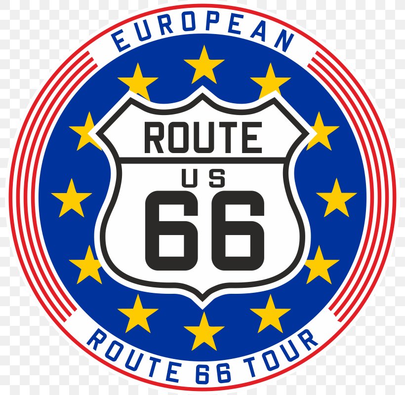 U.S. Route 66 Road Europe Route 66 Association Highway, PNG, 800x800px, Us Route 66, Area, Brand, Crest, Emblem Download Free
