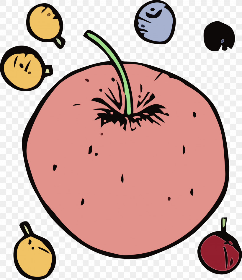 Vegetable Cartoon Line Meter Fruit, PNG, 2597x3000px, Watercolor, Apple, Cartoon, Fruit, Geometry Download Free