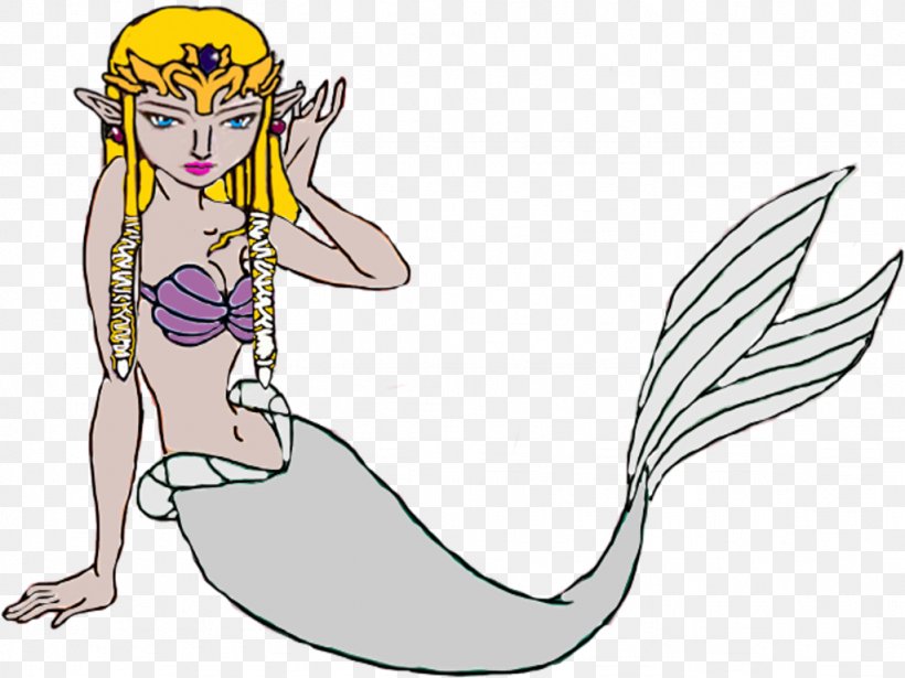 Ariel Princess Zelda The Legend Of Zelda: Ocarina Of Time Mermaid Fairy, PNG, 1024x768px, Watercolor, Cartoon, Flower, Frame, Heart Download Free