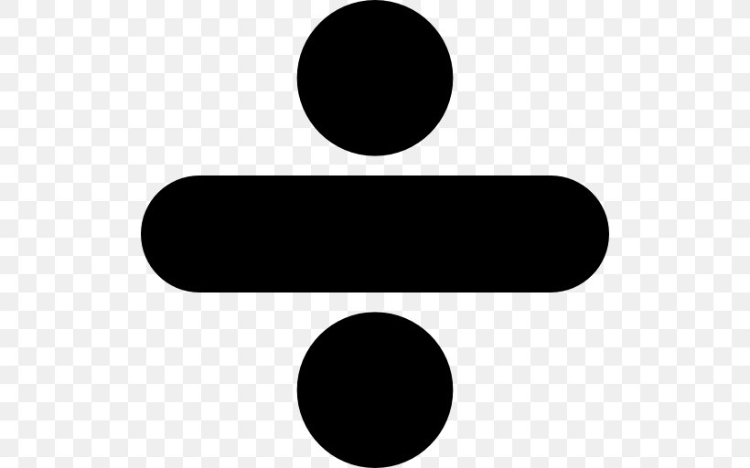 Obelus Division Mathematics Symbol Sign, PNG, 512x512px, Obelus, Black, Black And White, Division, Long Division Download Free