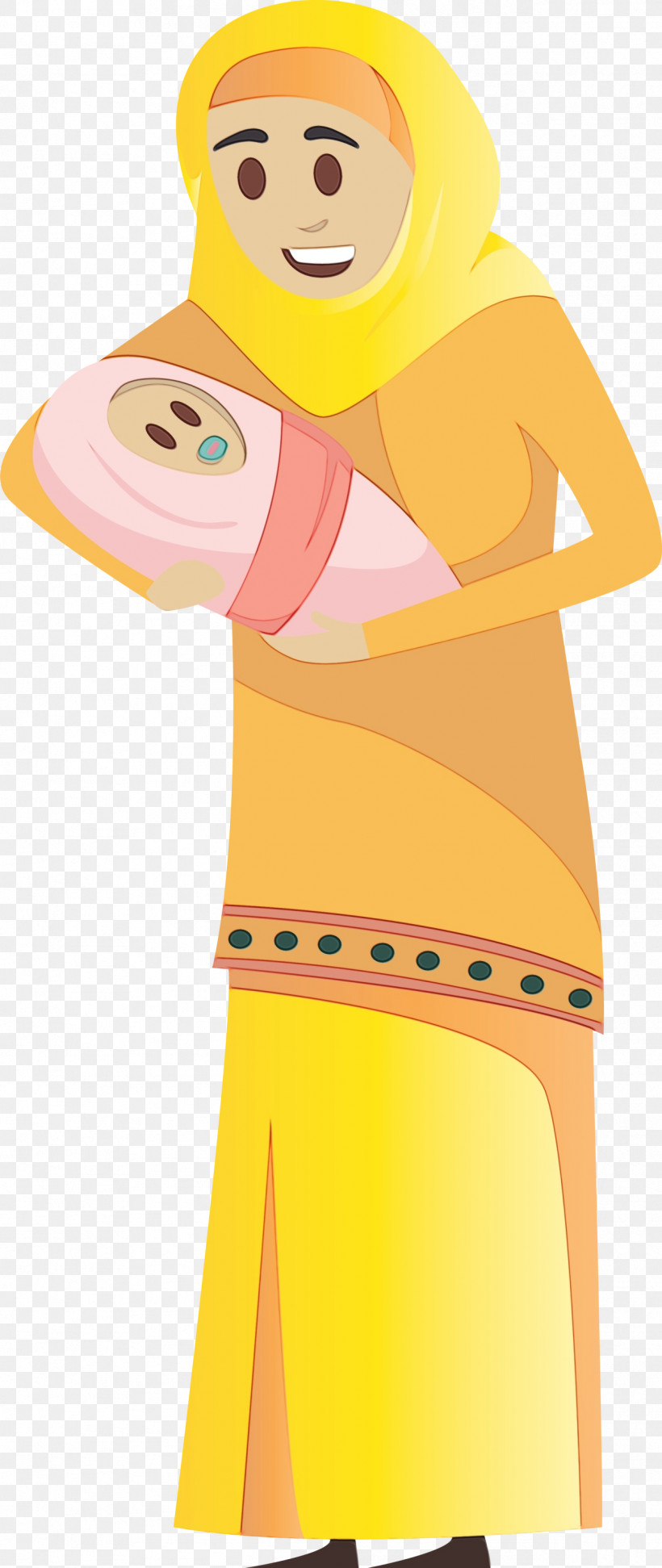 Yellow Cartoon Neck Style, PNG, 1266x3000px, Arabic Woman, Arabic Girl, Cartoon, Neck, Paint Download Free