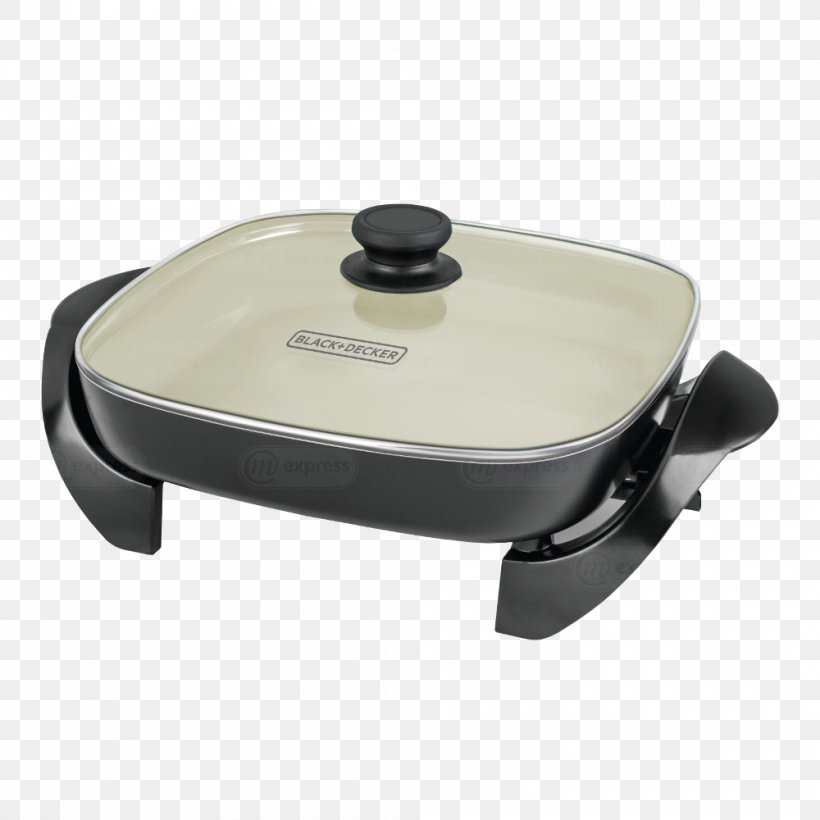 Frying Pan John Oster Manufacturing Company Black & Decker Cooking Ranges Cookware, PNG, 1000x1000px, Frying Pan, Black Decker, Ceramic, Contact Grill, Cooking Ranges Download Free