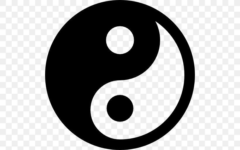 Yin And Yang Logo Taoism Symbol, PNG, 512x512px, Yin And Yang, Area, Black And White, Drawing, Logo Download Free