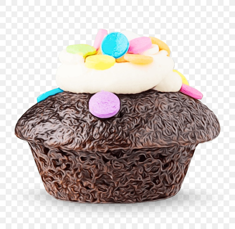 Cupcake Cake Food Icing Buttercream, PNG, 800x800px, Watercolor, Baked Goods, Baking Cup, Bird Nest, Buttercream Download Free