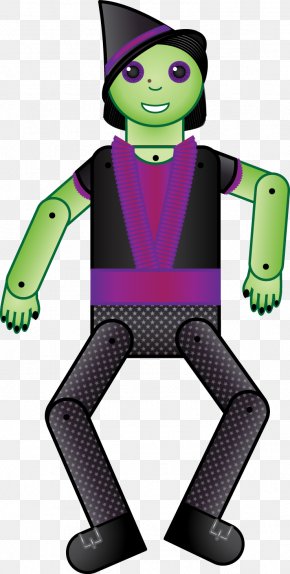 Halloween - Paper Doll Halloween Jumping Jack Santa Claus PNG