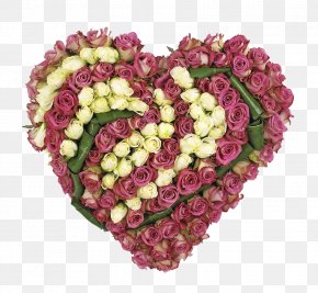 Choix Des Plus Belles Fleurs - Garden Roses Flower Bouquet Cut Flowers Heart PNG