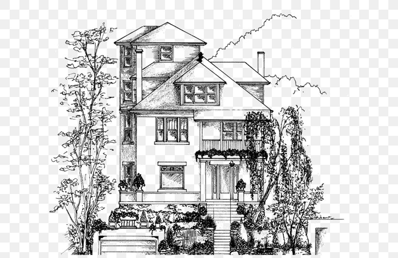 House Drawing Building Home Sketch, PNG, 640x532px, House, Architecture, Artwork, Bed And Breakfast, Black And White Download Free
